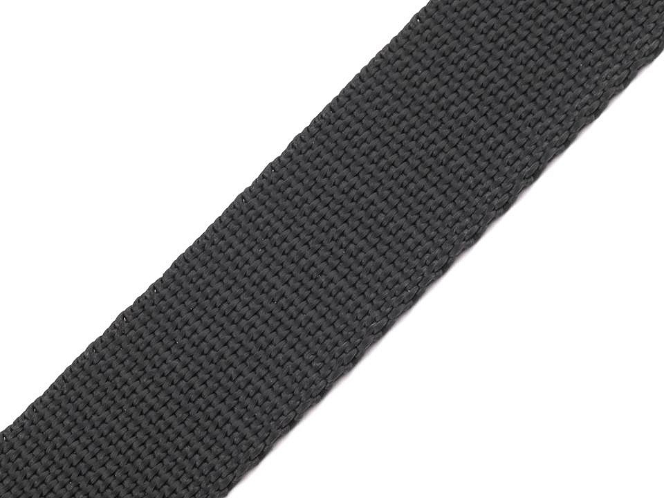 Polypropylene webbing width 30 mm, dark grey, 5 m