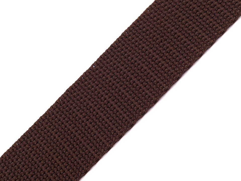 Polypropylene webbing width 30 mm, darkbrown, 5 m