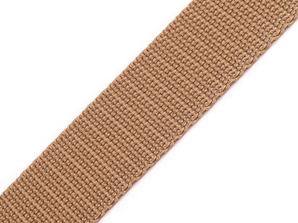 Polypropylene webbing width 30 mm, natural brown, 5 m