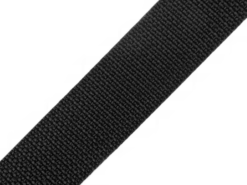 Polypropylene webbing width 30 mm, black, 5 m