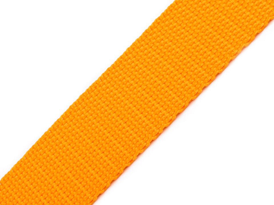 Polypropylene webbing width 30 mm, orange-yellow, 5 m