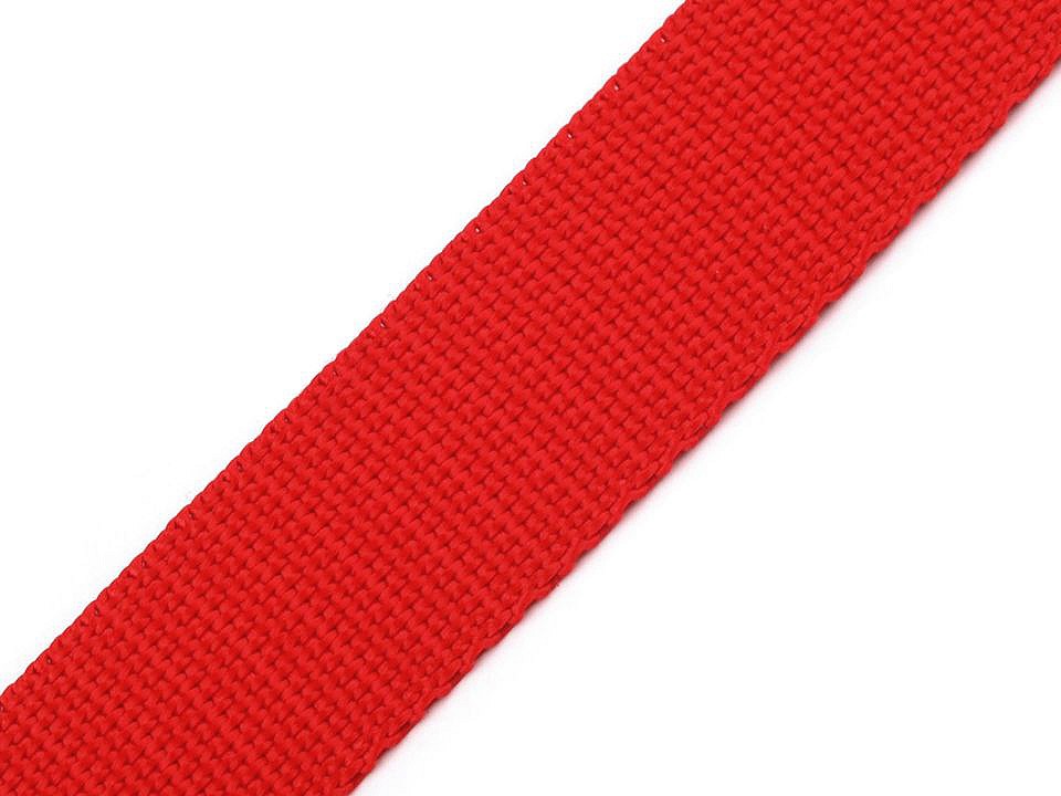 Polypropylene webbing width 30 mm, red, 5 m