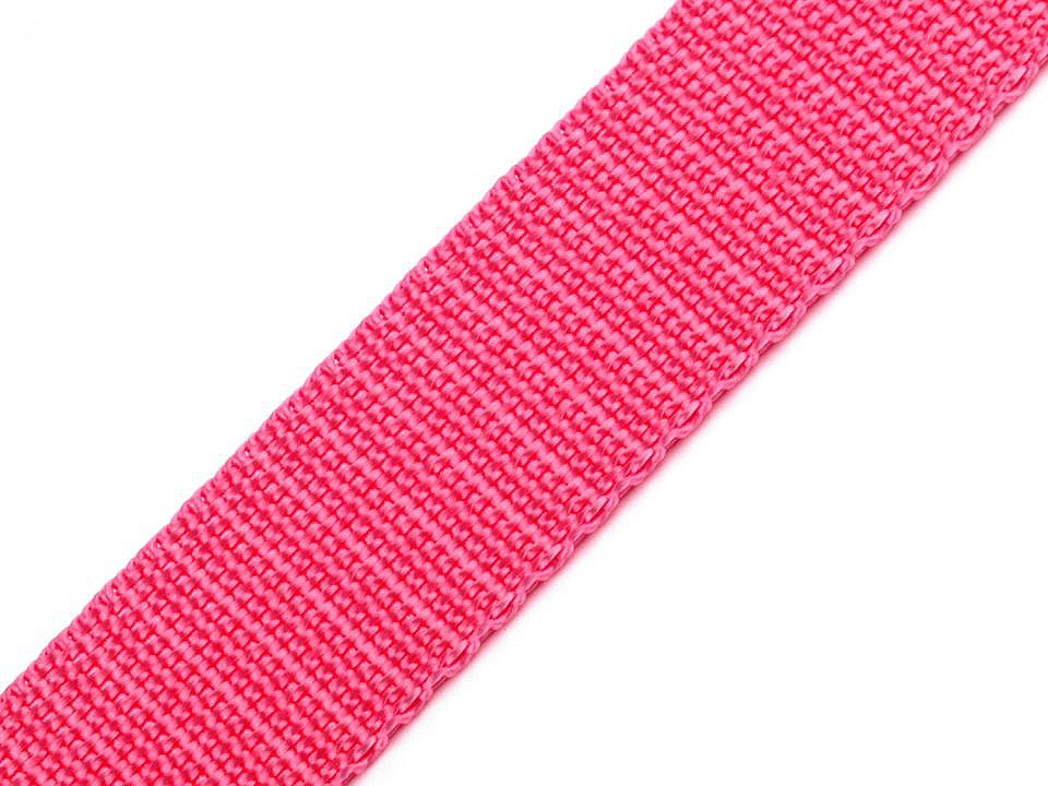 Polypropylene webbing width 30 mm, pink, 5 m