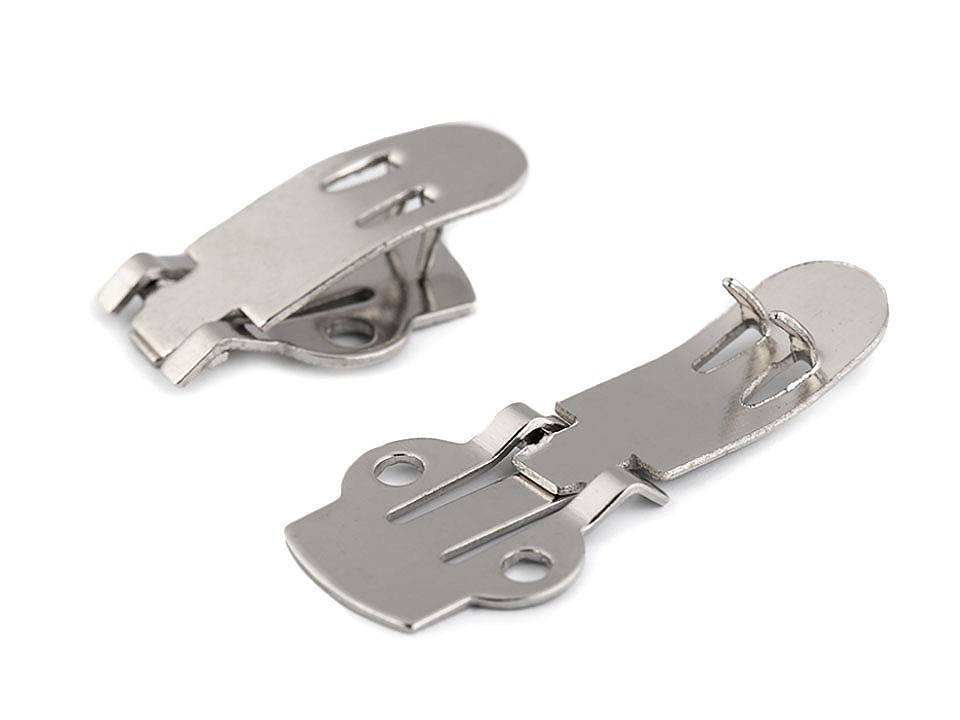 Metal Clip for Adornment, nickel, 2 pc.