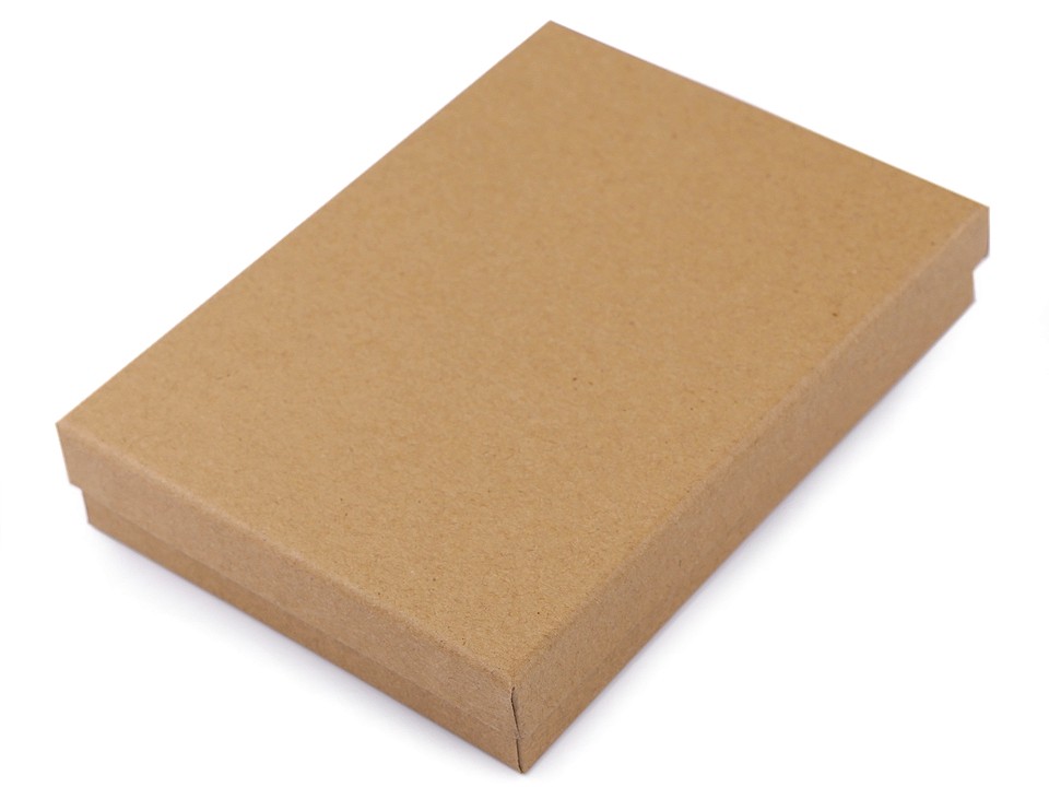 Paper Gift Box Natural 12x16 cm for Jewellery (1 pc.) - natural brown