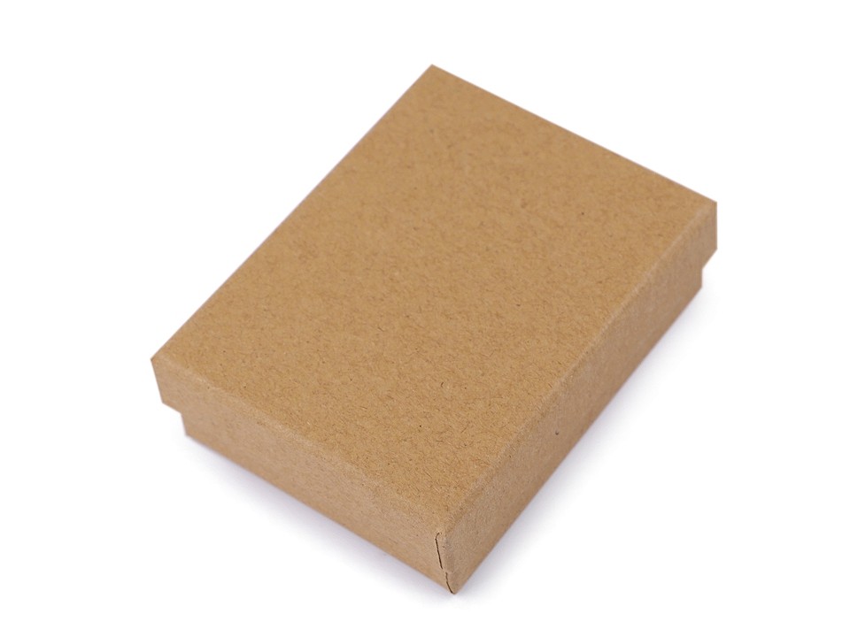 Paper Gift Box natural 7x9 cm for Jewellery (1 pc.) - natural brown