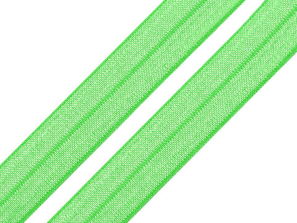 Elastic bias, lățime 20 mm (card 25 m) - verde neon