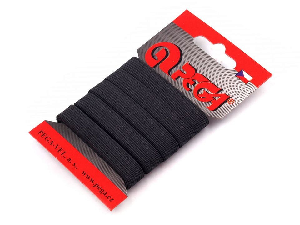 Elastic lat confecții, lățime 11 mm (card 5 m) - negru