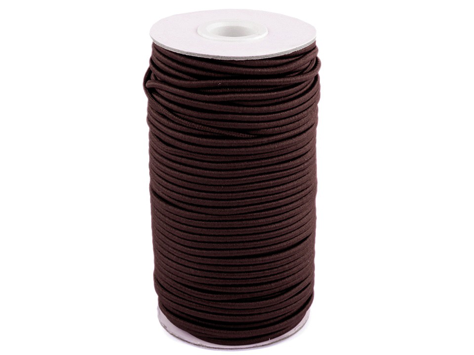 Round Elastic Cord Ø3 mm - brown