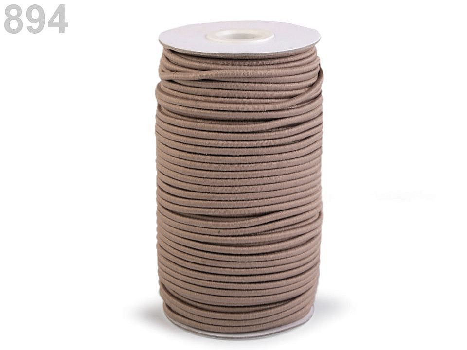 Elastic rotund, Ø3 mm (rola 50 m) - maro natural