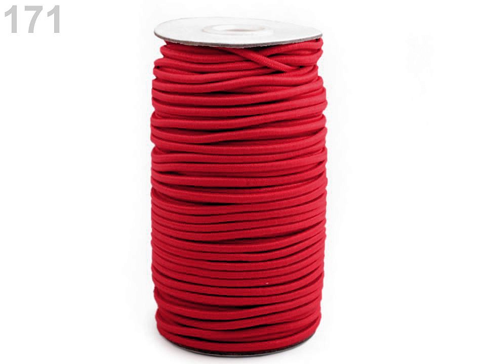 Round Elastic Cord Ø3 mm - red