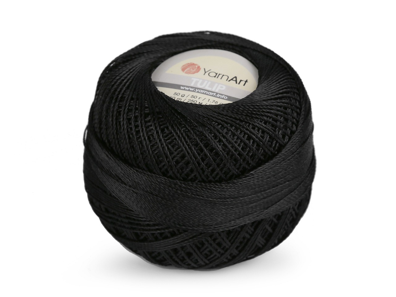 Crochet Yarn Tulip 50 g, black, 6 pc.