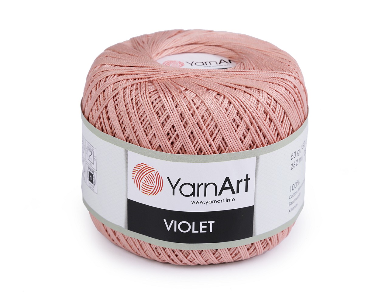 Cotton Crochet Yarn Violet 50 g, powder