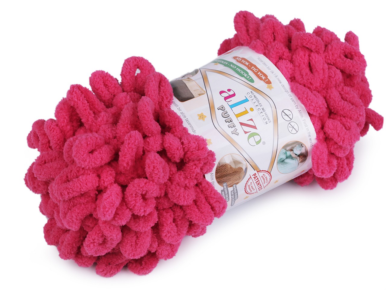 Knitting Yarn Alize Puffy 100 g, pink