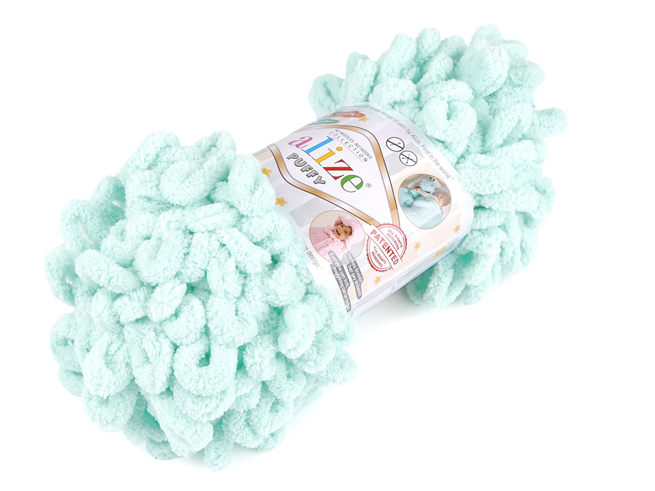 Knitting Yarn Alize Puffy 100 g, mint