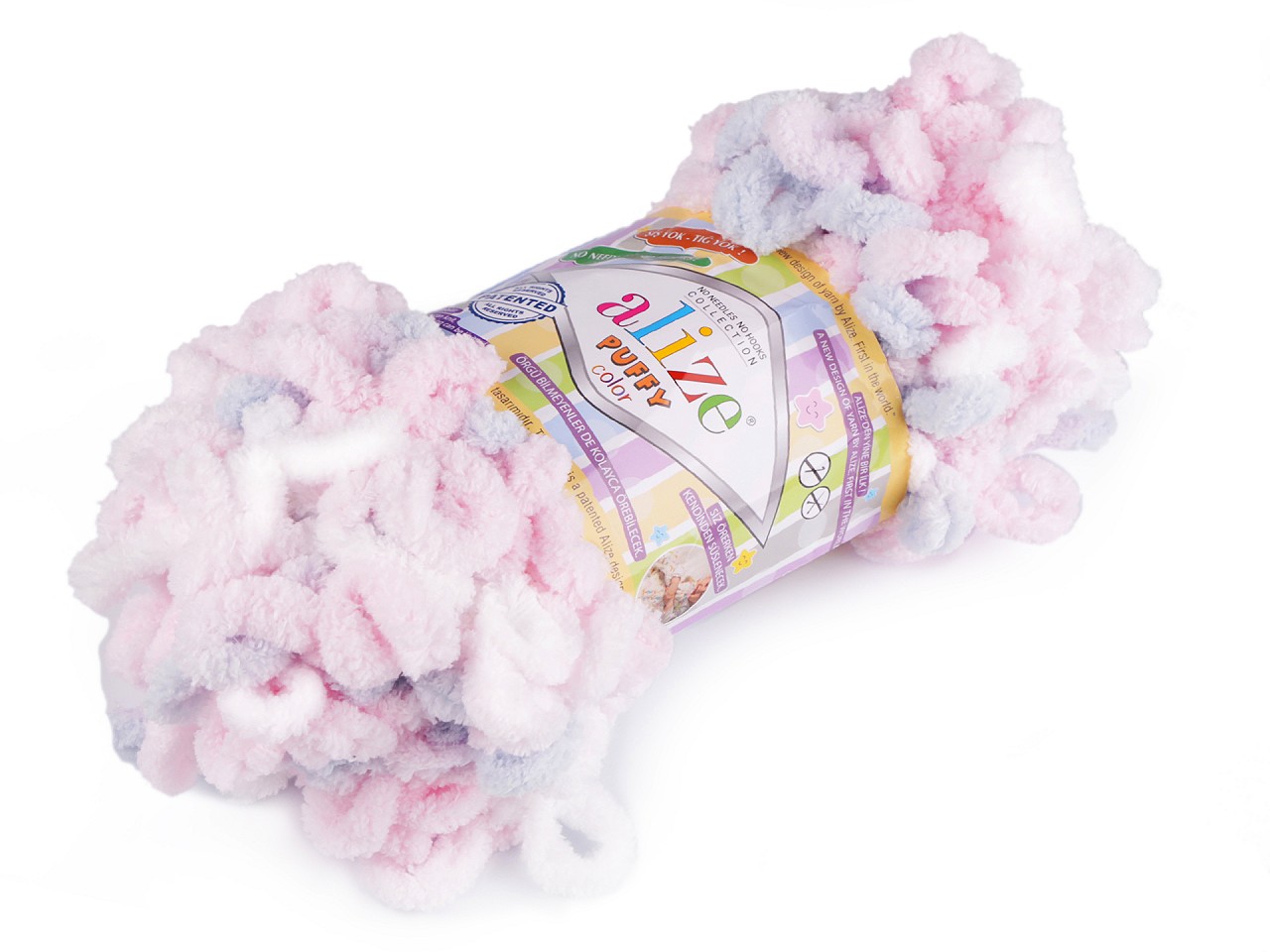 Knitting Yarn Alize Puffy color 100 g, pale pink