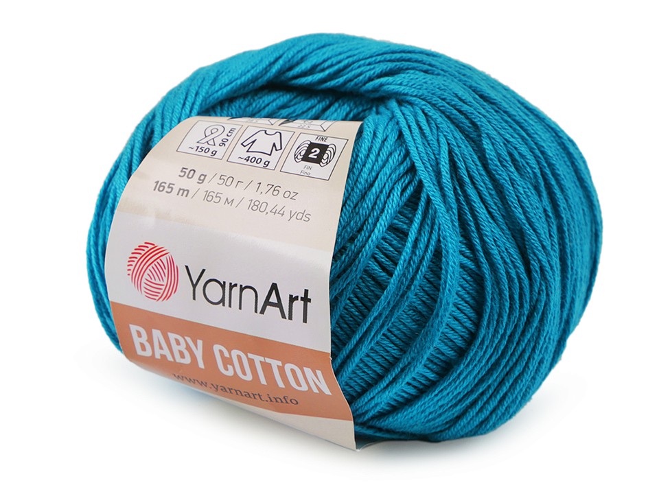 Knitting Yarn Baby Cotton 50 g - azure blue