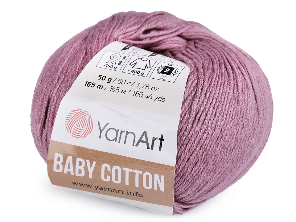 Knitting Yarn Baby Cotton 50 g - old violet