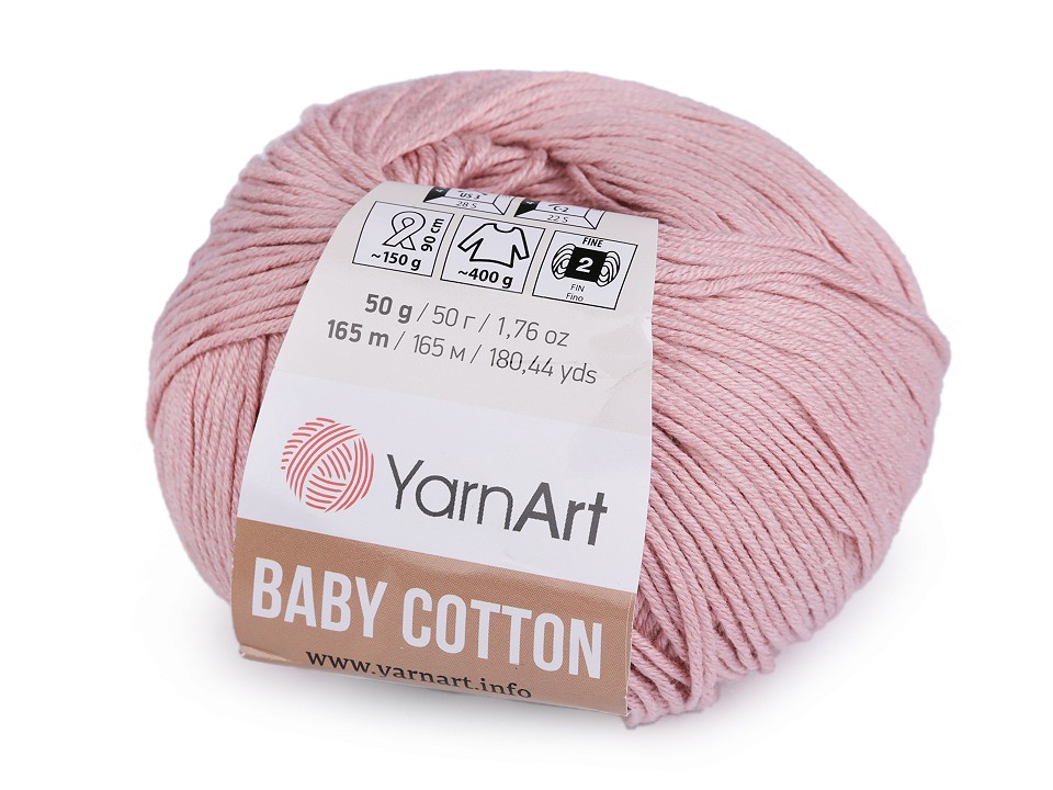 Knitting Yarn Baby Cotton 50 g - powder