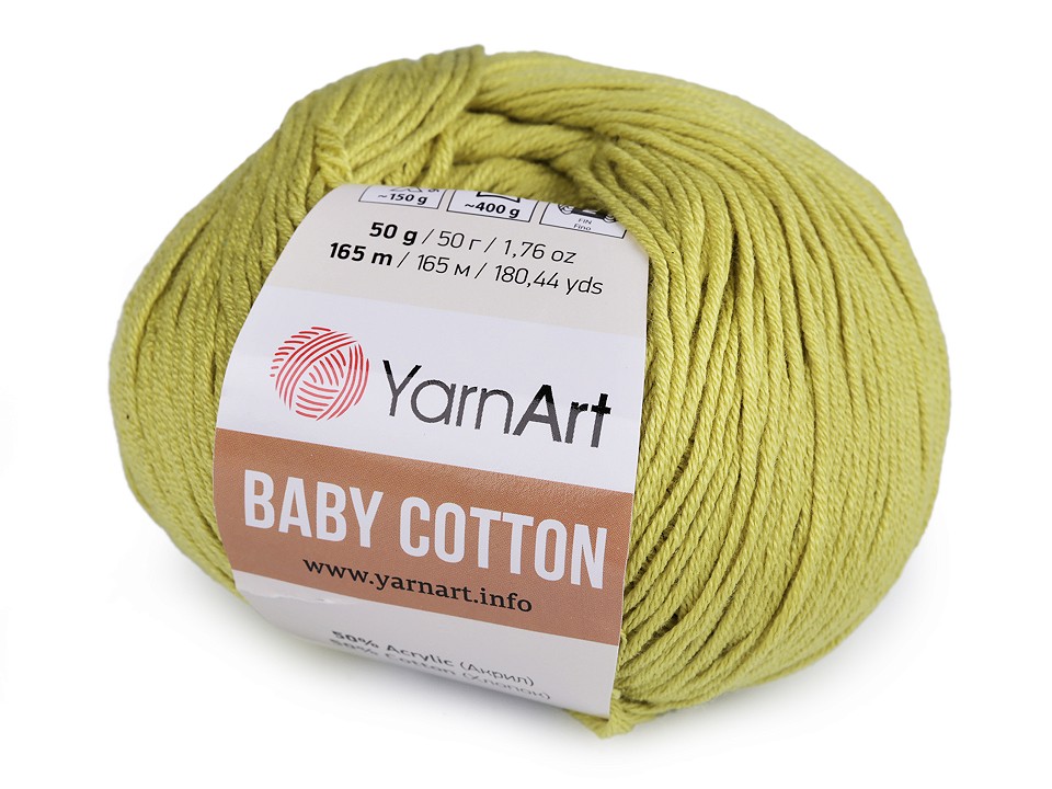 Knitting Yarn Baby Cotton 50 g - green light