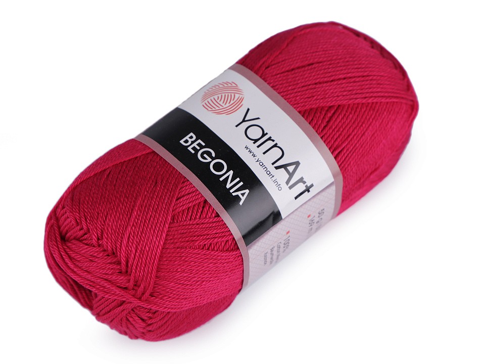 Cotton Knitting Yarn Begonia 50 g - fuchsia dark