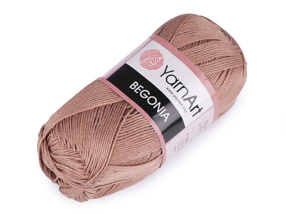 Cotton Knitting Yarn Begonia 50 g - brown venison