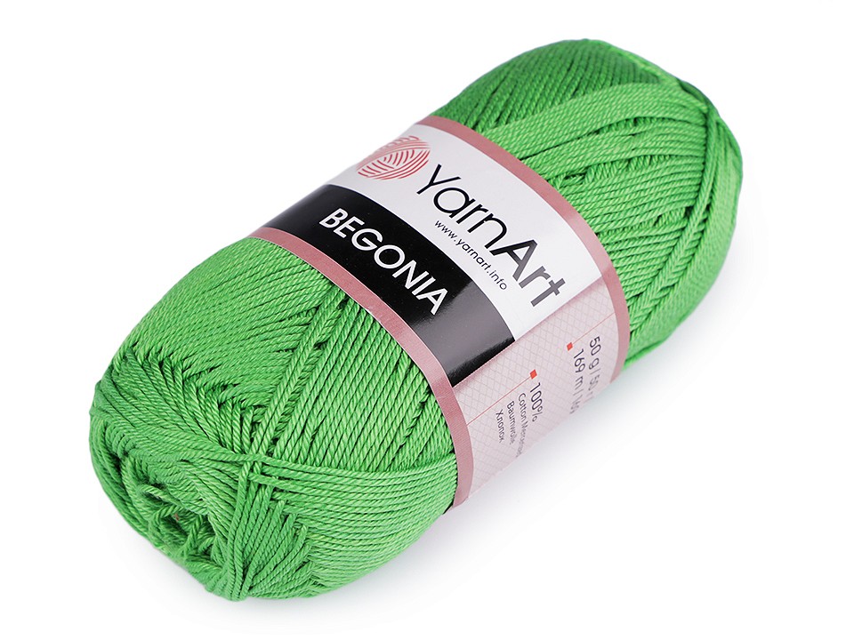 Cotton Knitting Yarn Begonia 50 g - pastel green