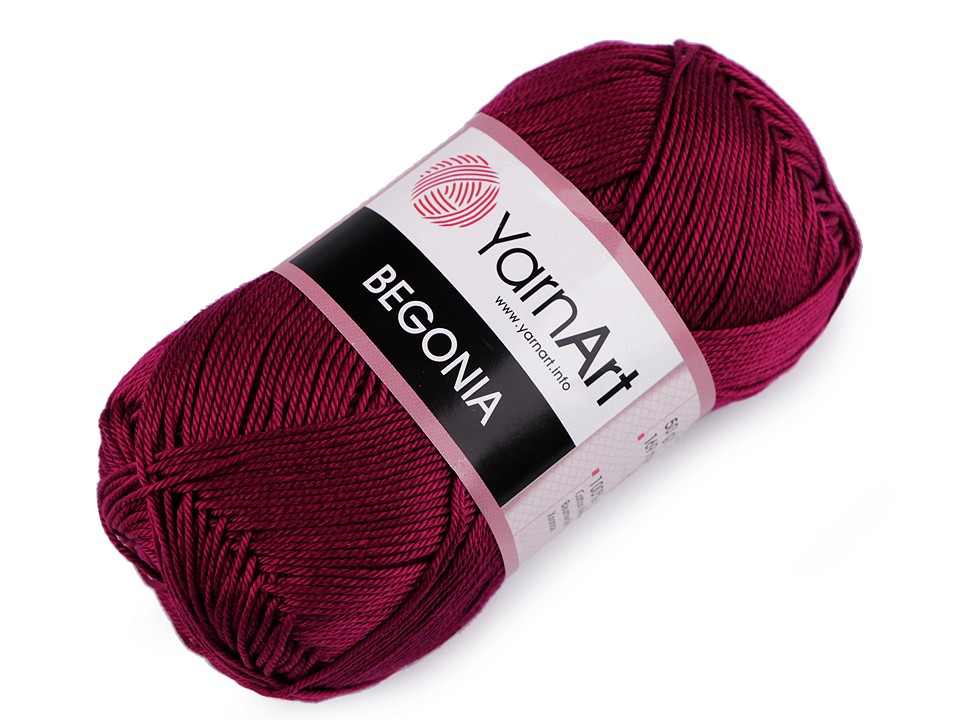 Cotton Knitting Yarn Begonia 50 g - pink-purple