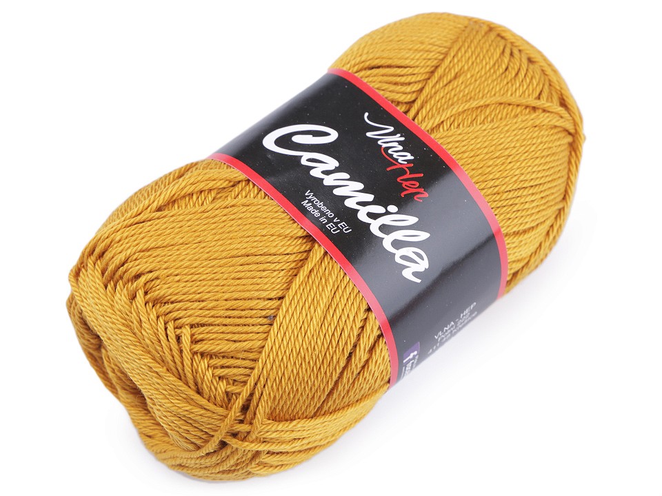 Knitting Yarn Camilla 50 g - mustard