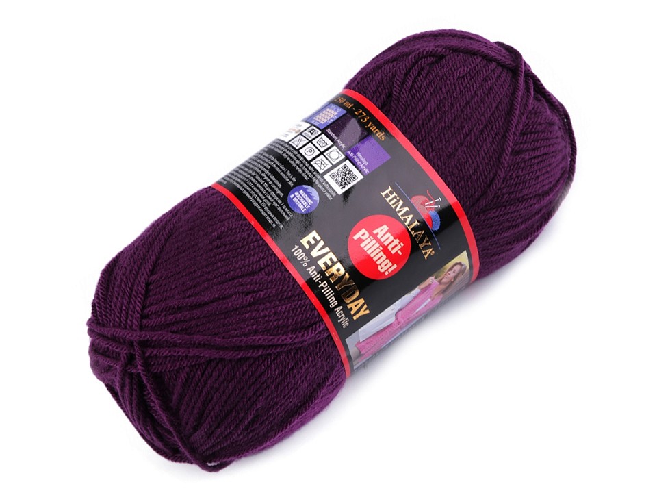 Knitting Yarn Everyday 100 g - purple plum