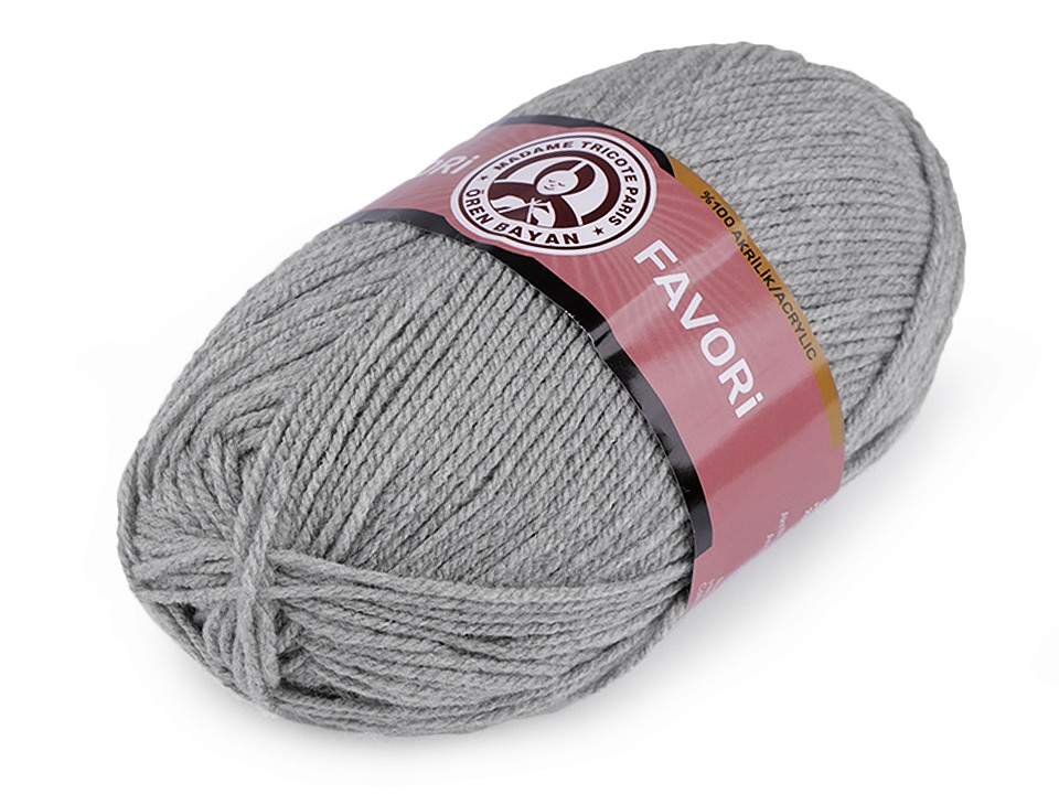 Knitting Yarn Favori 100 g - very light grey