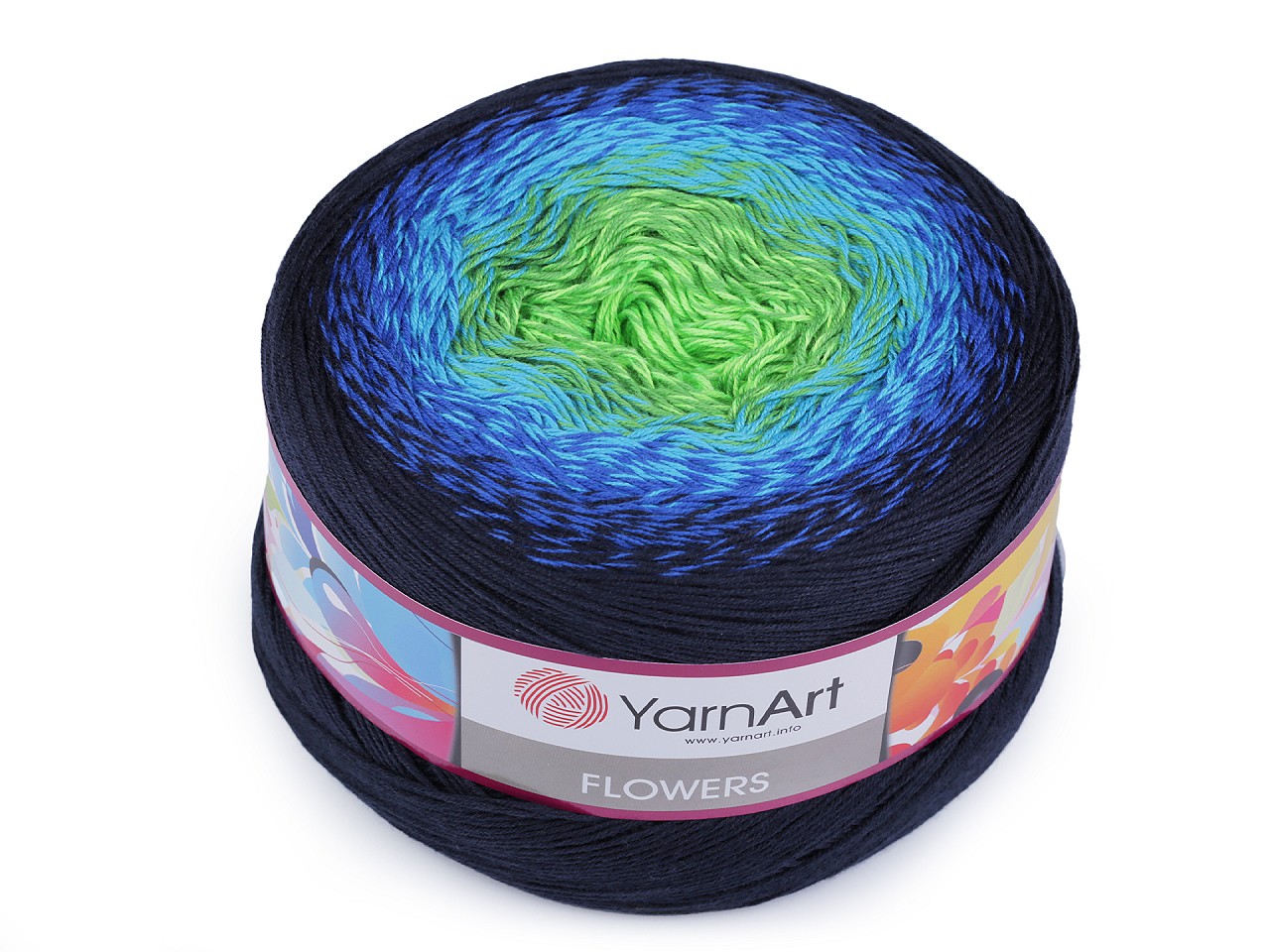 Knitting Yarn Flowers 250 g, blue sapphire