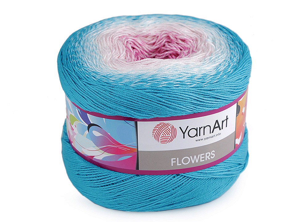 Knitting Yarn Flowers 250 g, violet lilac