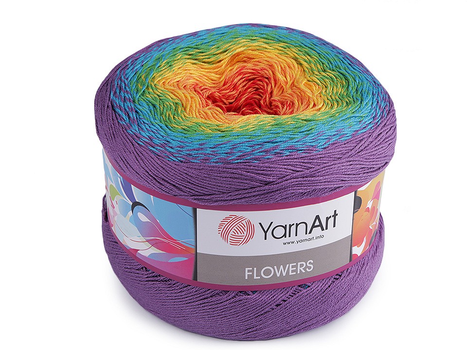 Knitting Yarn Flowers 250 g, red