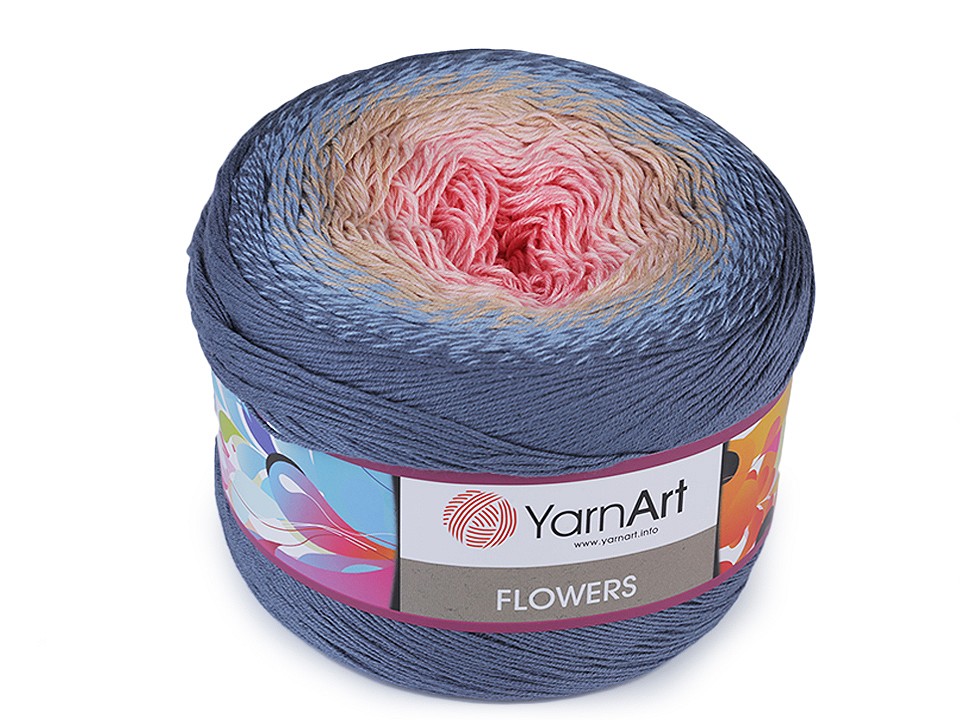 Knitting Yarn Flowers 250 g, salmon