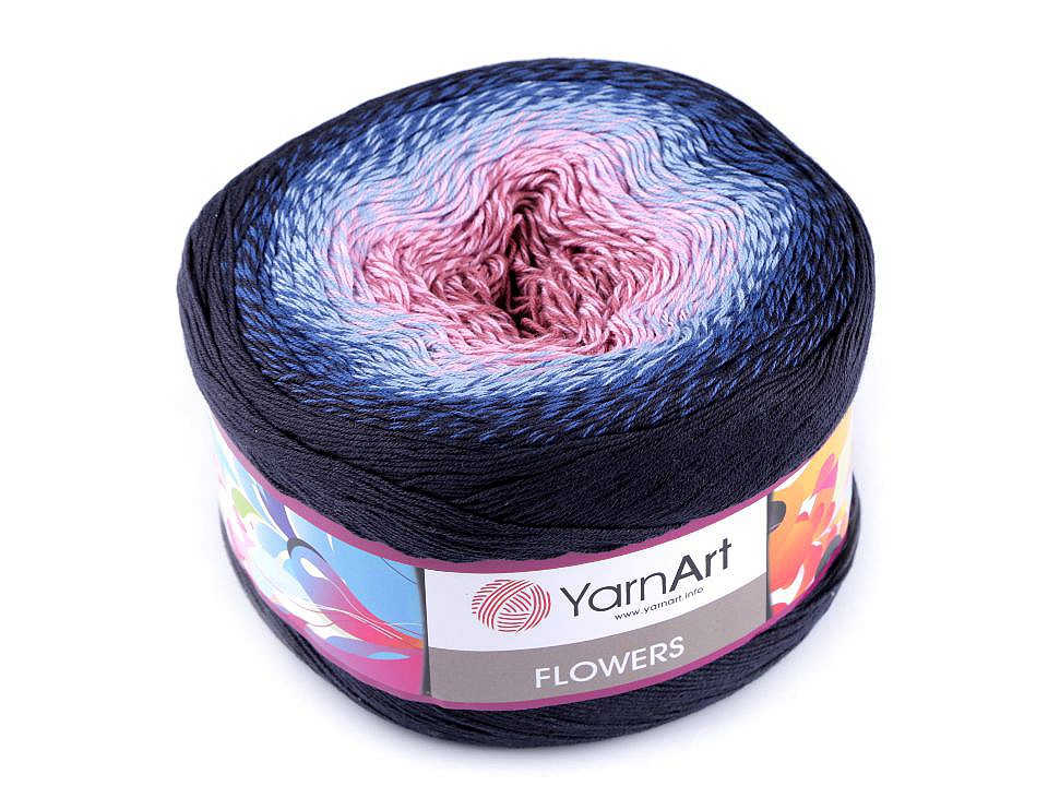 Knitting Yarn Flowers 250 g, vintage pink