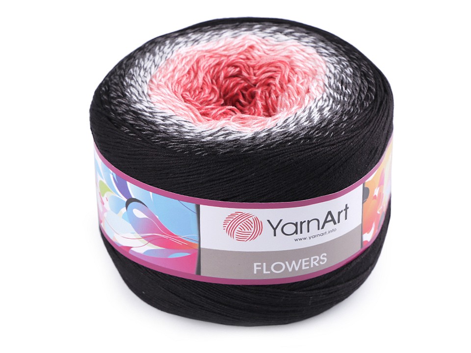 Knitting Yarn Flowers 250 g, pink