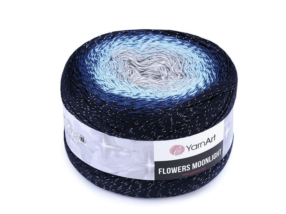 Knitting Yarn Flowers Moonlight 260 g, lightgrey