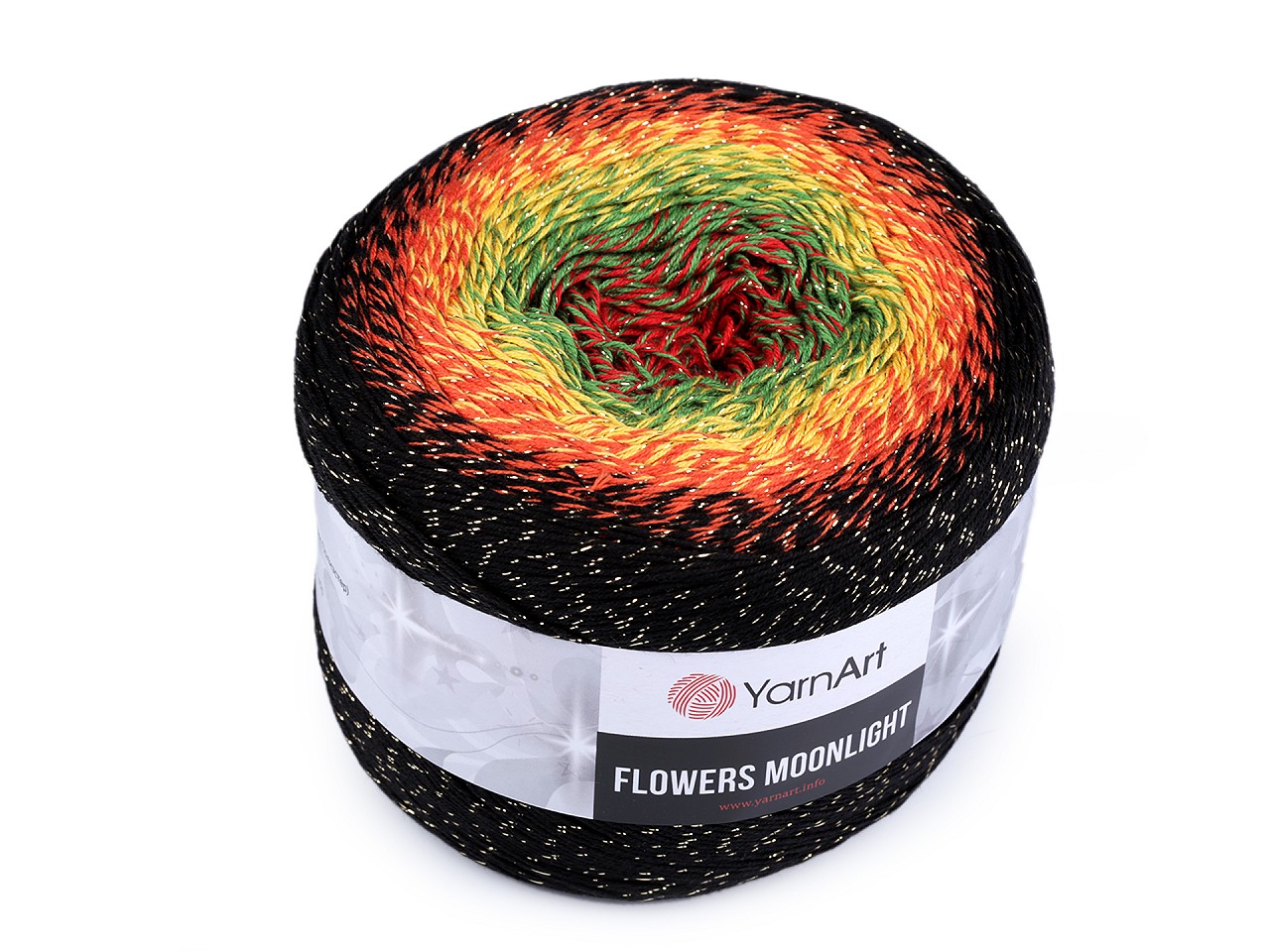 Knitting Yarn Flowers Moonlight 260 g, orange