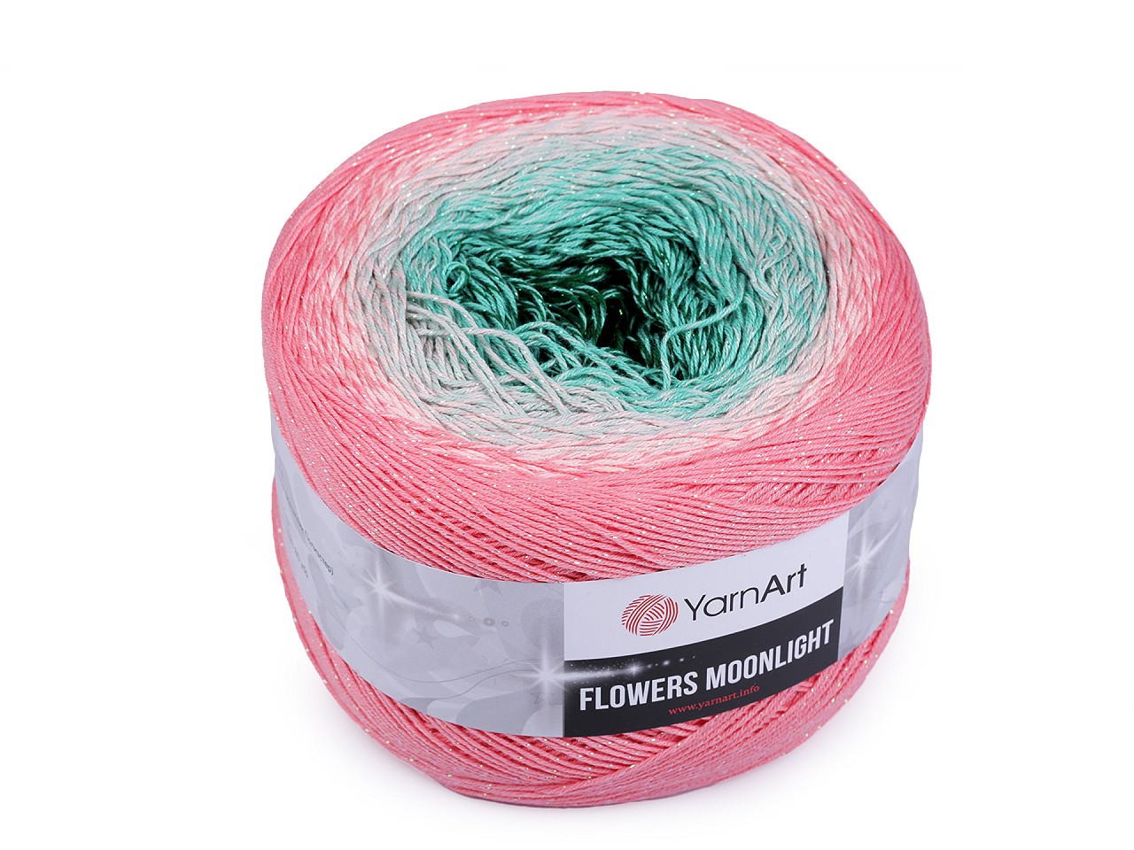 Knitting Yarn Flowers Moonlight 260 g, turquoise