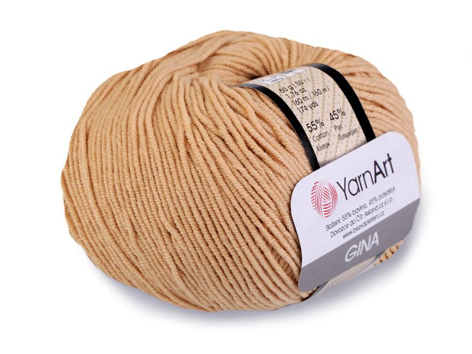 Knitting Yarn Gina / Jeans 50 g - cream