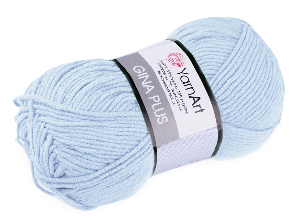 Knitting Yarn Gina / Jeans Plus 100 g - blue light