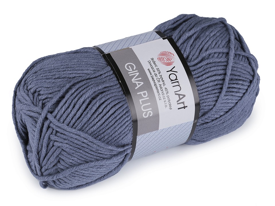 Knitting Yarn Gina / Jeans Plus 100 g - grey