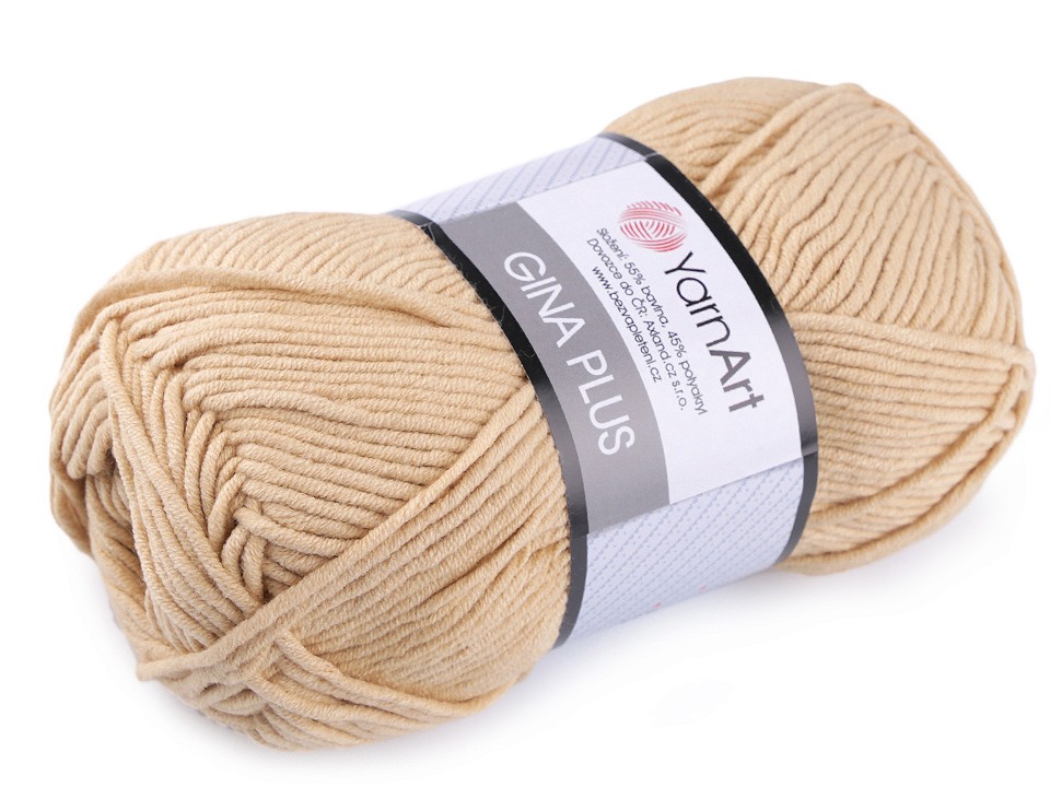 Knitting Yarn Gina / Jeans Plus 100 g - brown light