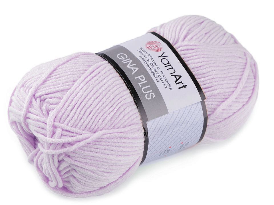 Knitting Yarn Gina / Jeans Plus 100 g - violet lilac