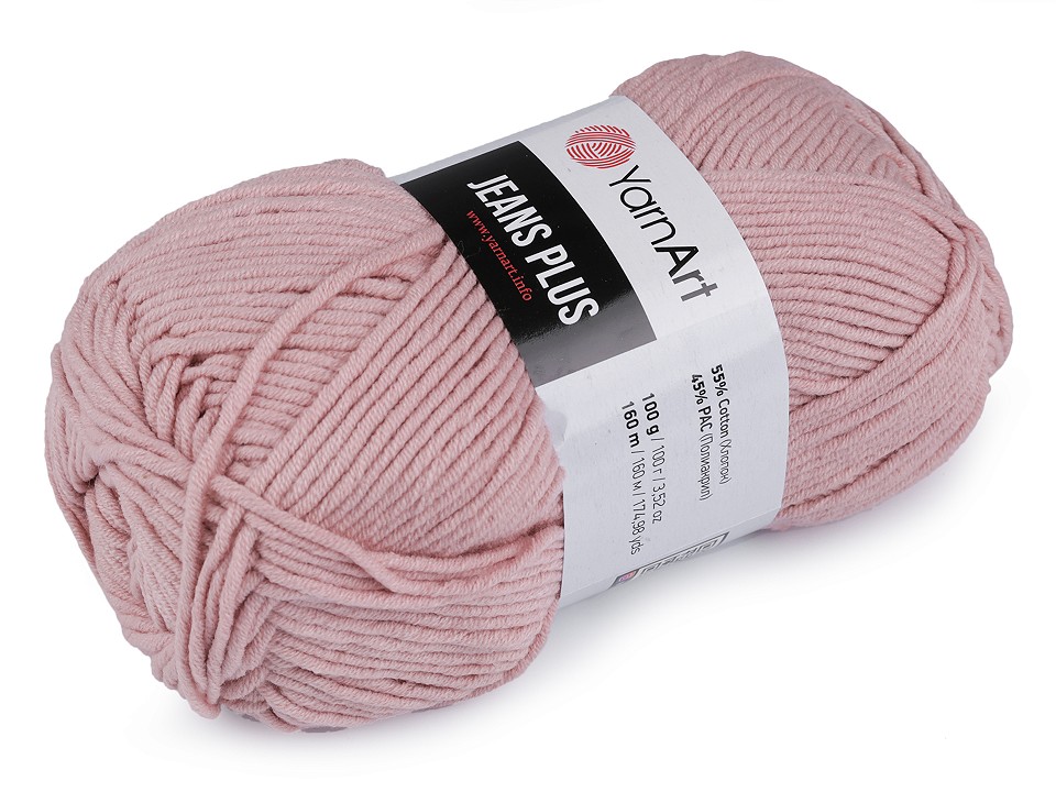 Knitting Yarn Gina / Jeans Plus 100 g - powder