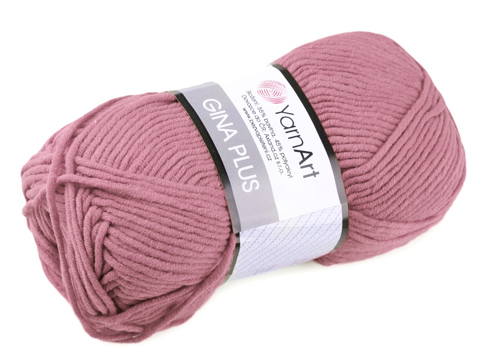 Knitting Yarn Gina / Jeans Plus 100 g - vintage pink