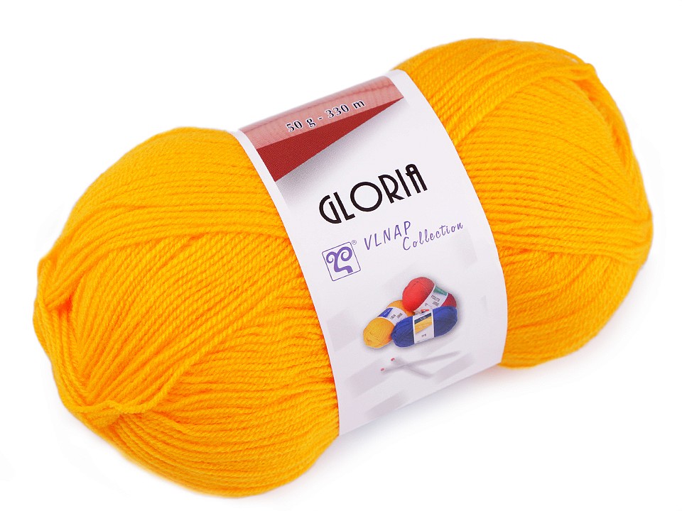 Knitting Yarn Gloria 50 g - mustard