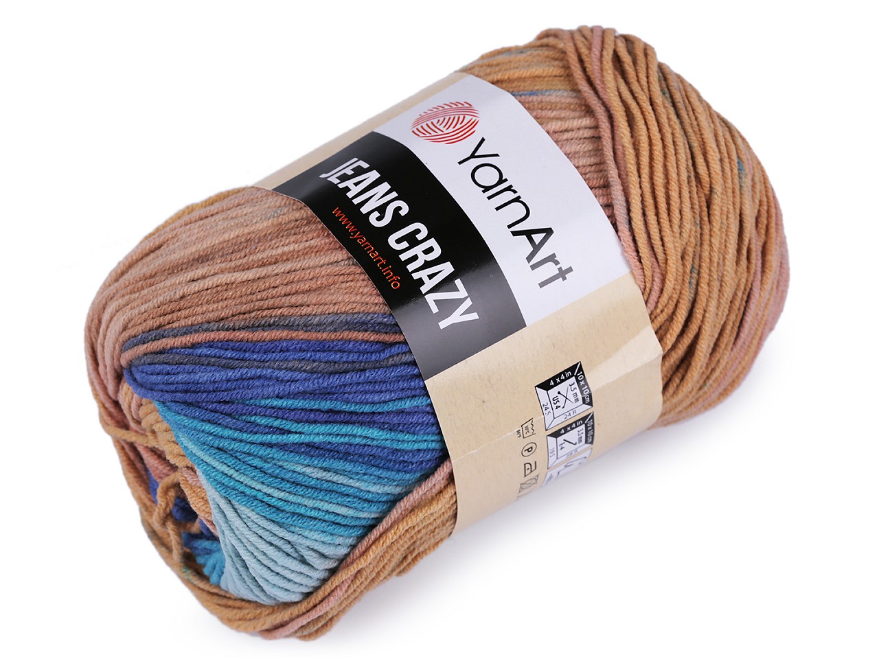 Knitting yarn Jeans Crazy 50 g, lightbeige