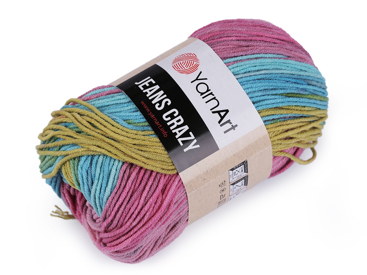 Knitting yarn Jeans Crazy 50 g, light pink